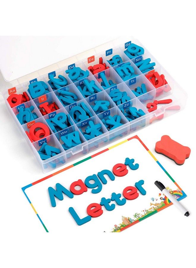 Magnetic Letters 208 Pcs With Magnetic Board And Storage Box Uppercase Lowercase Foam Alphabet Abc Magnets For Fridge Refrigerator Educational Toy Set For Classroom Kids Learning Spelling