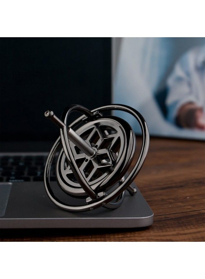 Premium Gyroscope: Sturdy&Durable Pass 2Nd Floor Drop Test Long Spin Time (Play Tricks At Ease Use Ball Bearings) Educational Physics Anti Gravity Toy Dg 5B