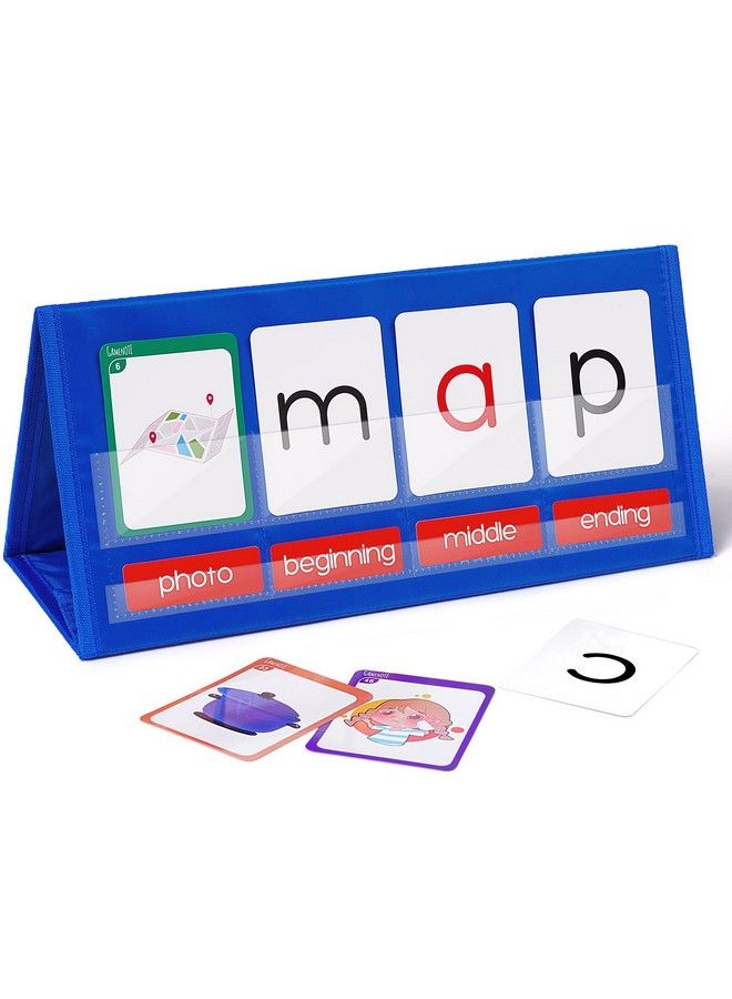 Word Building Desktop Pocket Chart Tent Cards Kit Cvc Words Phonics Games Blending Board For Kindergarten Reading And Spelling