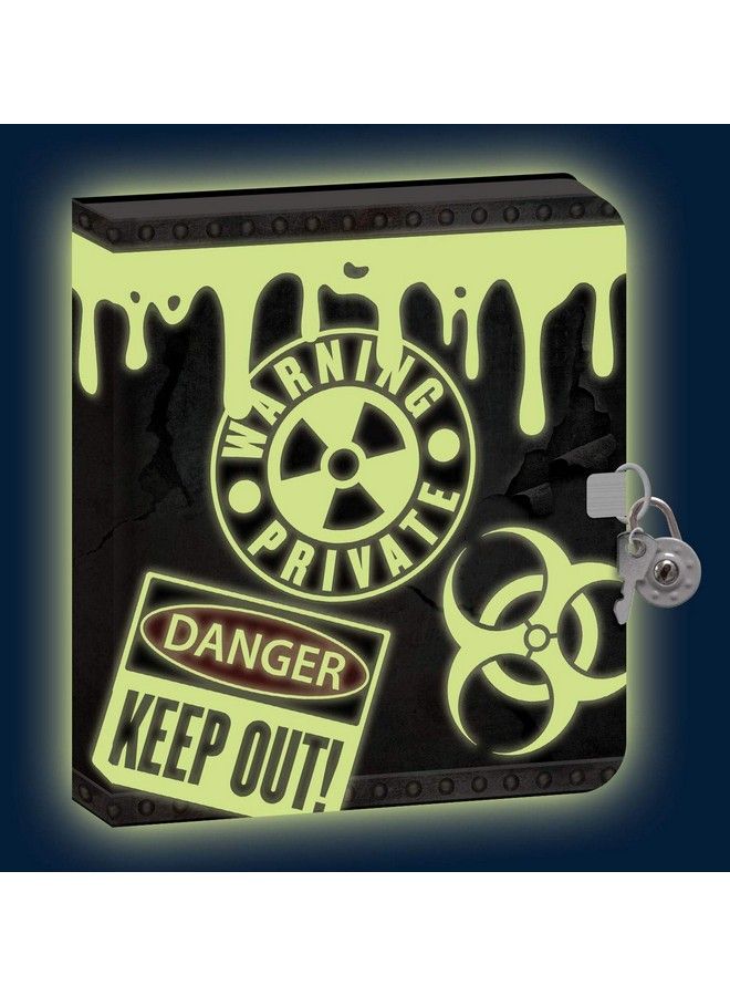 Radioactive Glow In The Dark Lock & Key Lined Page Diary For Kids