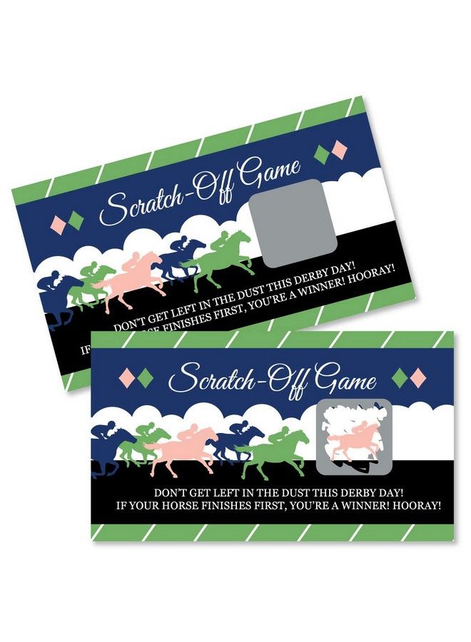 Kentucky Horse Derby Horse Race Party Game Scratch Off Cards 22 Count