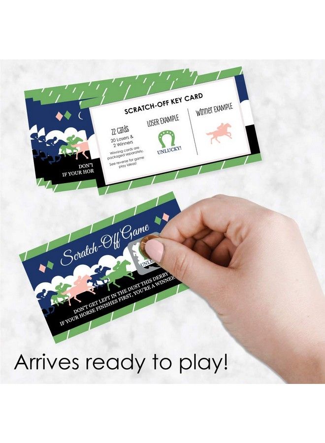 Kentucky Horse Derby Horse Race Party Game Scratch Off Cards 22 Count