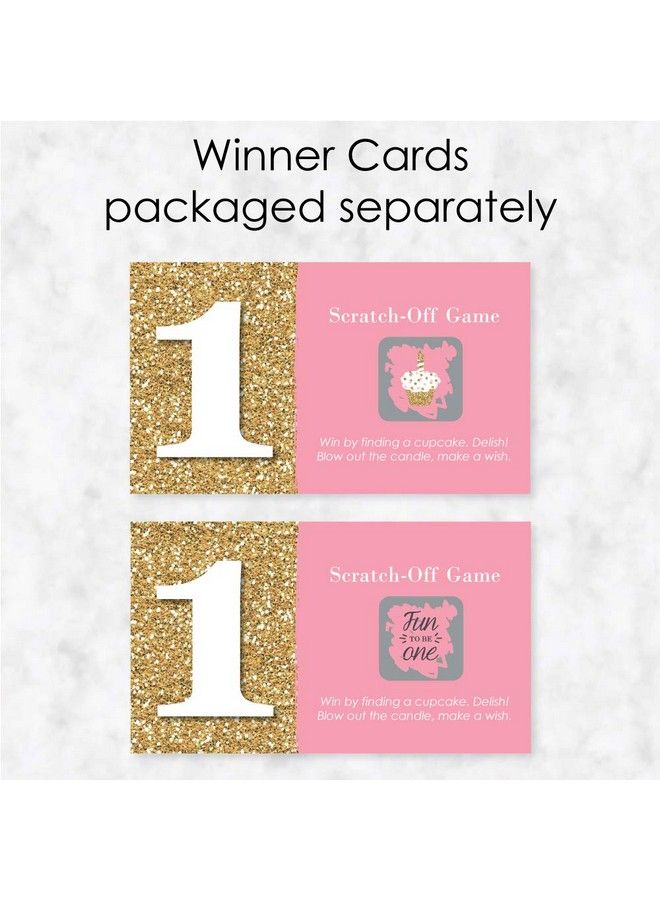 1St Birthday Girl Fun To Be One First Birthday Party Game Scratch Off Cards 22 Count