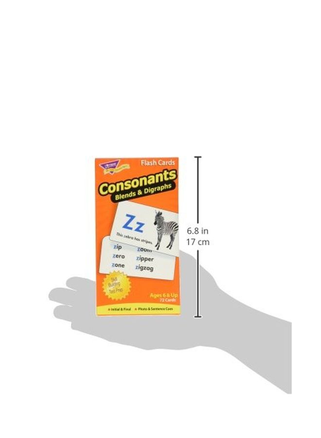 72-Piece Consonants Blends and Digraph Flash Card Set T-53009