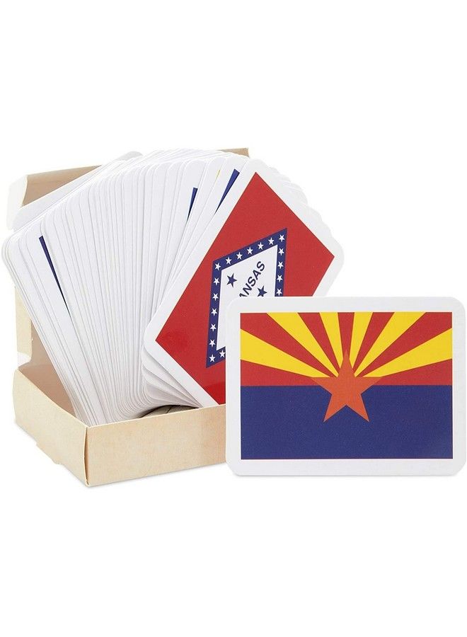 50 Us States And Capitals Flash Cards For Kids (2.5 X 3.5 In)