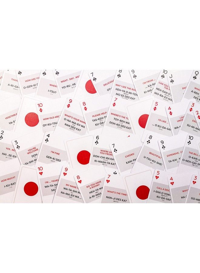 Japanese Flashcards ; Best Playing Cards For Beginners To Learn Japanese Vocabulary & Pronunciation In A Fun & Easy Way ; 54 Useful Phrases On Unique Flashcards To Help You Pick Up A Language