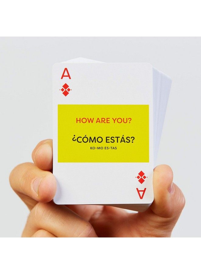 Playing Cards ; Language Learning Game Set ; Fun Visual Flashcard Deck To Increase Vocabulary And Pronunciation Skills (Spanish)