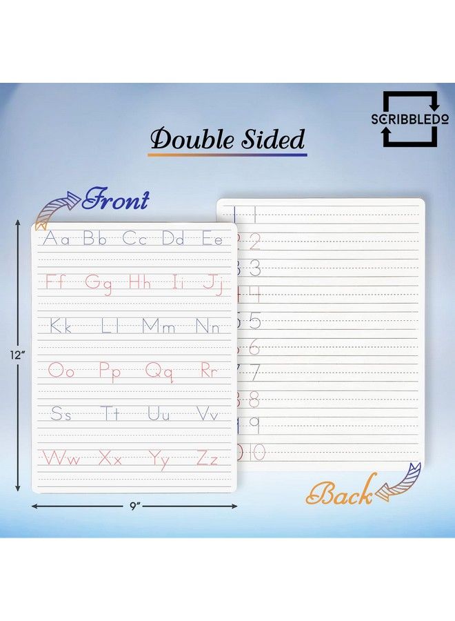 Dry Erase Handwriting Practice For Kids 9 X 12 Inch Alphabet Tracing Board Whiteboard Letter Tracing For Kids Ages 3 5 Write And Wipe Alphabet Practice Cards Letters Writing Board