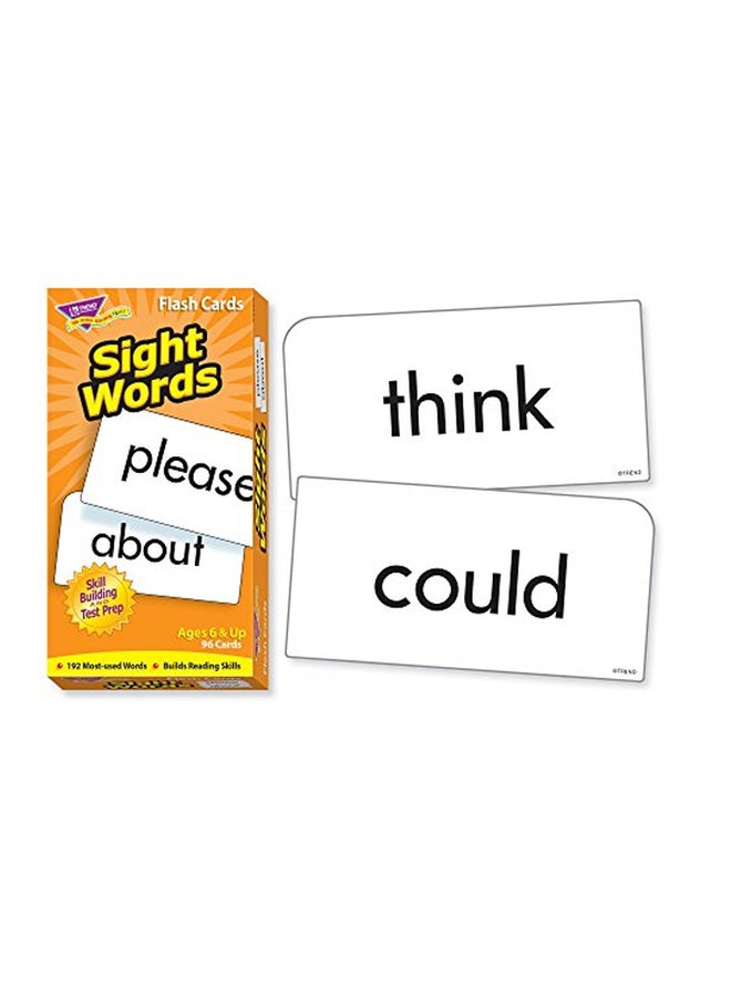 96-Piece Sight Words Flash Card Set T-53003