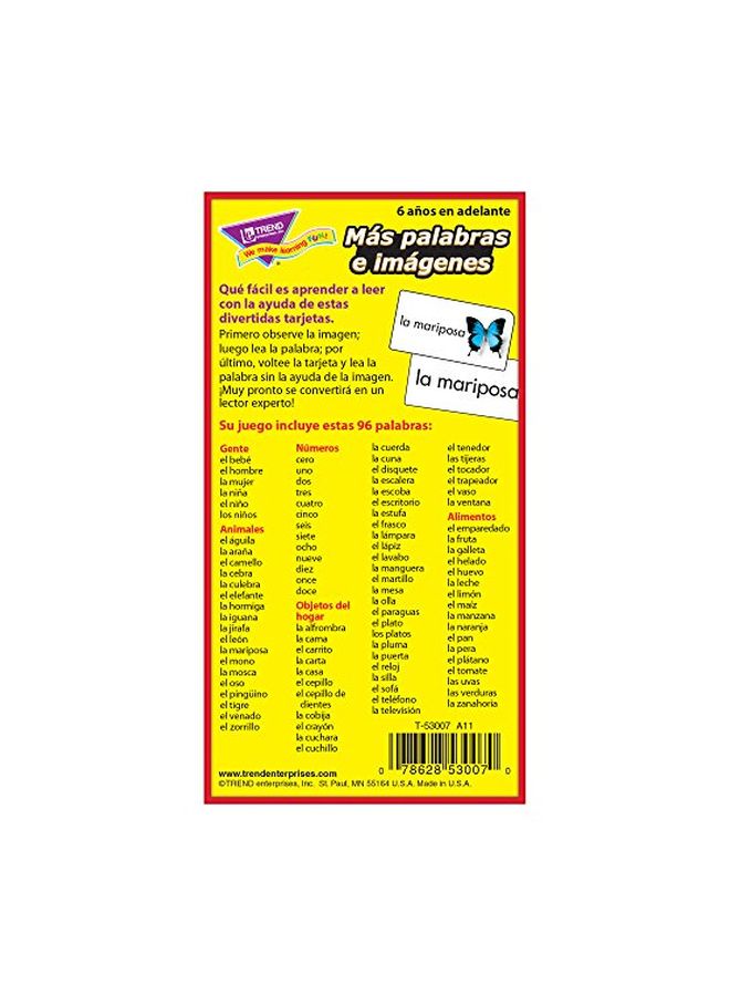 96-Piece More Picture Words Flash Card Set