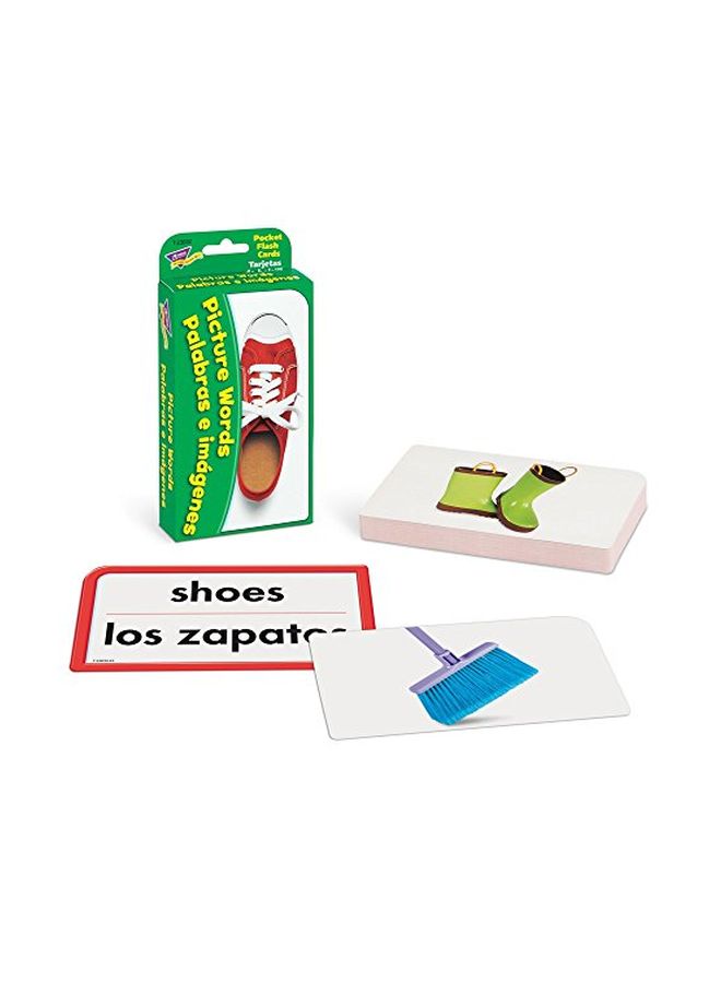 56-Piece Picture Words Pocket Flash Cards T-23032