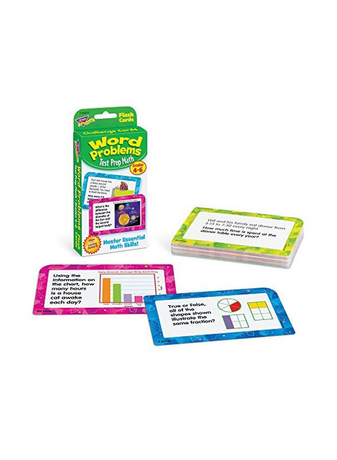 Word Problems Test Paper Math Grades 4-6 Flash Card