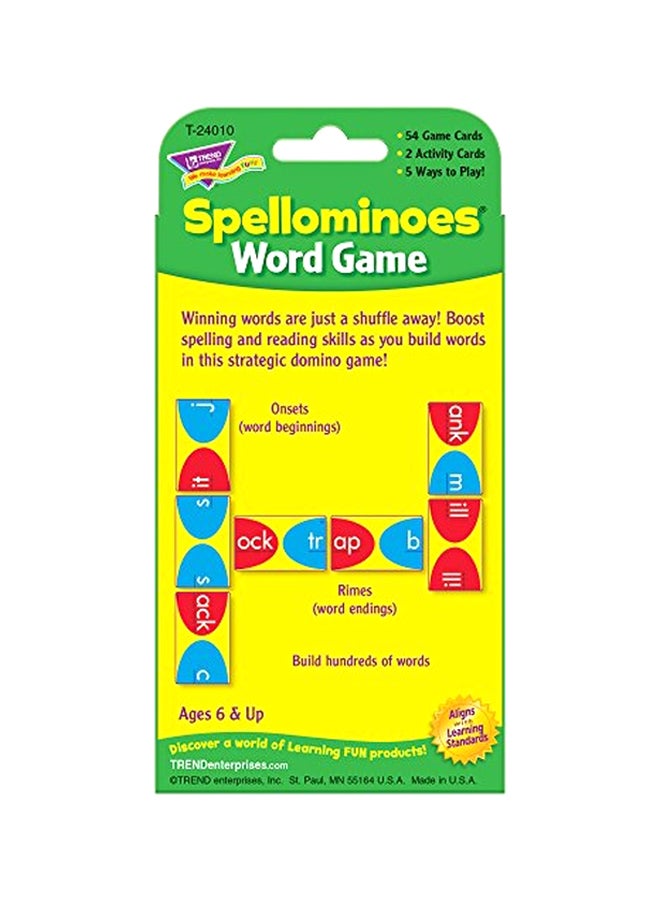 56-Piece Spellominoes Word Game Card Set T-24010