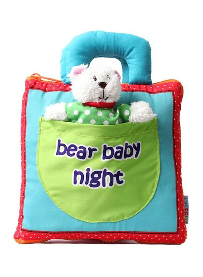 Cartoon Pattern Cloth Book With Plush Bear 25x19x4cm