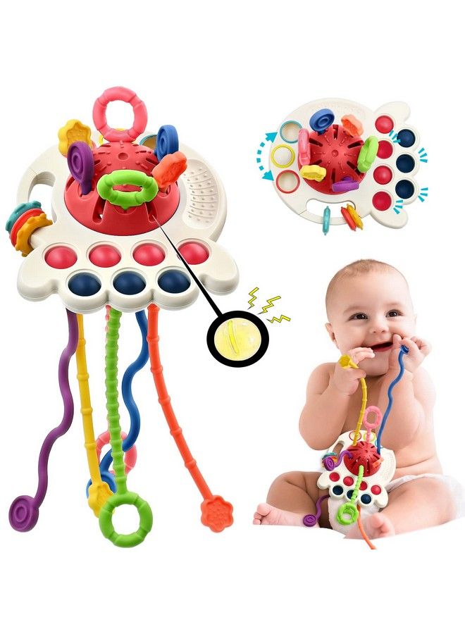 Sensory Montessori Baby Toys 6 To 12 Months Toddler Travel Toys For 1 2 Year Old Boy Girl Birthday Gifts Soft Pull String Fidget Educational Learning Bath Toys For 9 10 18 Months Infant