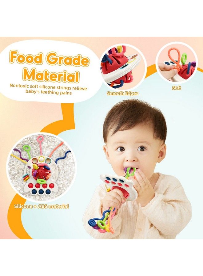 Sensory Montessori Baby Toys 6 To 12 Months Toddler Travel Toys For 1 2 Year Old Boy Girl Birthday Gifts Soft Pull String Fidget Educational Learning Bath Toys For 9 10 18 Months Infant