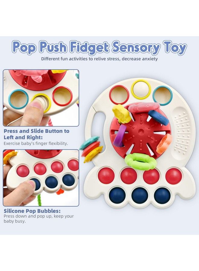 Sensory Montessori Baby Toys 6 To 12 Months Toddler Travel Toys For 1 2 Year Old Boy Girl Birthday Gifts Soft Pull String Fidget Educational Learning Bath Toys For 9 10 18 Months Infant