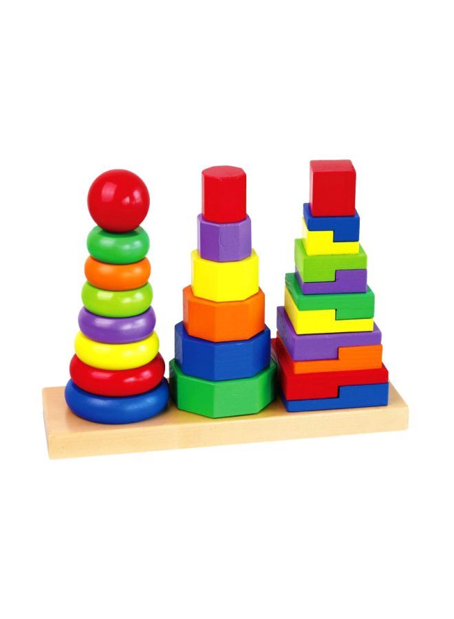 Wooden Geometric Stacker 50567Vg