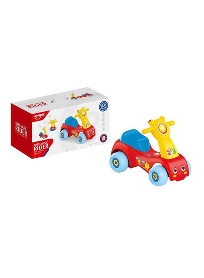 Stylish Baby Music Rider Toy Car For Kids Development Durable And Sturdy 48x24x37cm