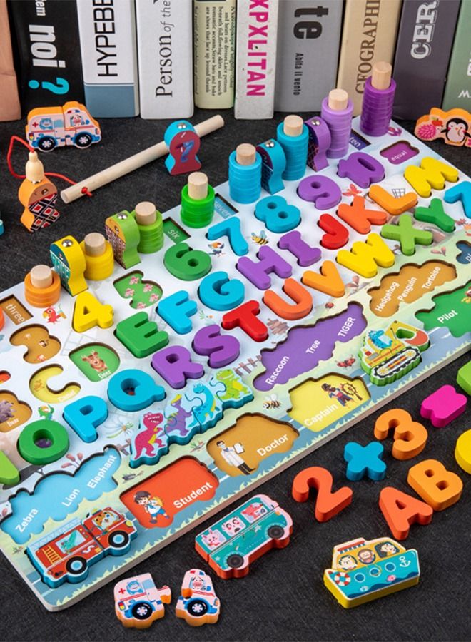 Children's educational toys, digital building blocks, enlightenment early education puzzles, magnetic shape sorting and counting games