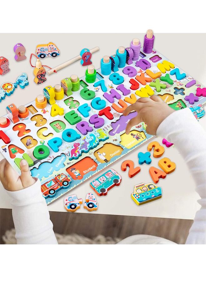 Children's educational toys, digital building blocks, enlightenment early education puzzles, magnetic shape sorting and counting games