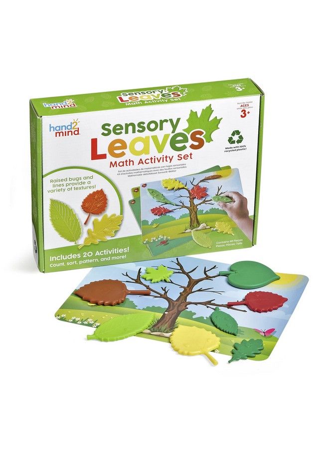 Sensory Leaves Math Activity Set Pattern Play Shape Puzzle Pattern Blocks Cards Math Counters Sorting Toy Shapes For Toddlers Counting Toy Kindergarten Learning Activities