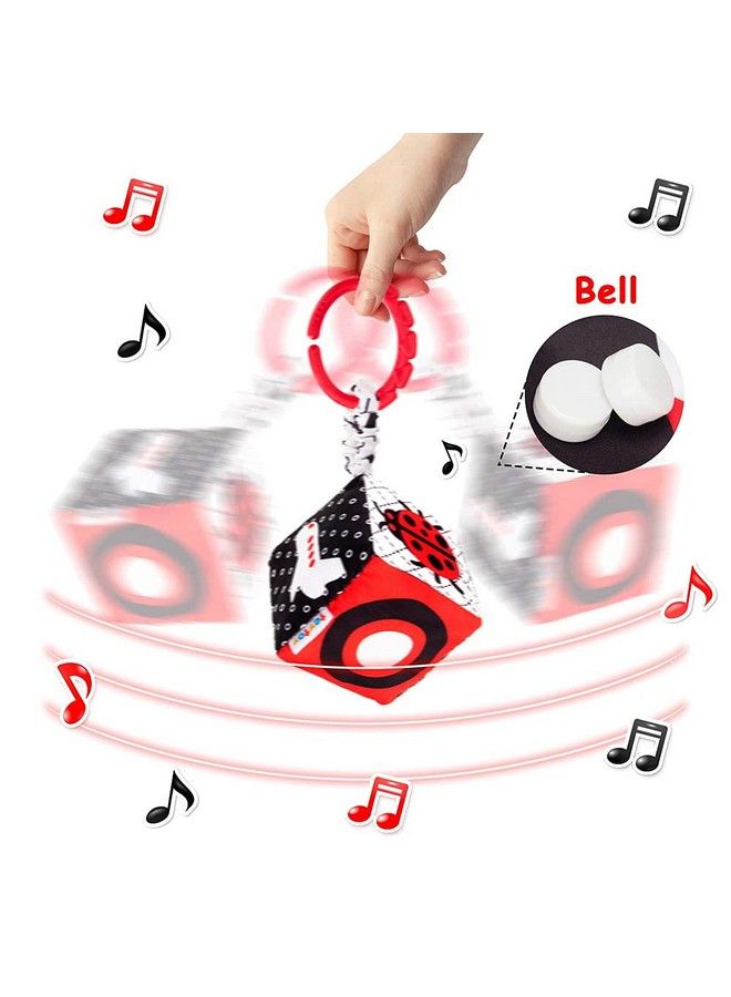 High Contrast Baby Stroller Toy Black And White Infant Pattern Toys With Rattle Easy Clip Hanging Toys Stroller Crib Carseat Toy Newborn Baby Toys For 0 3 6 9 12 Month