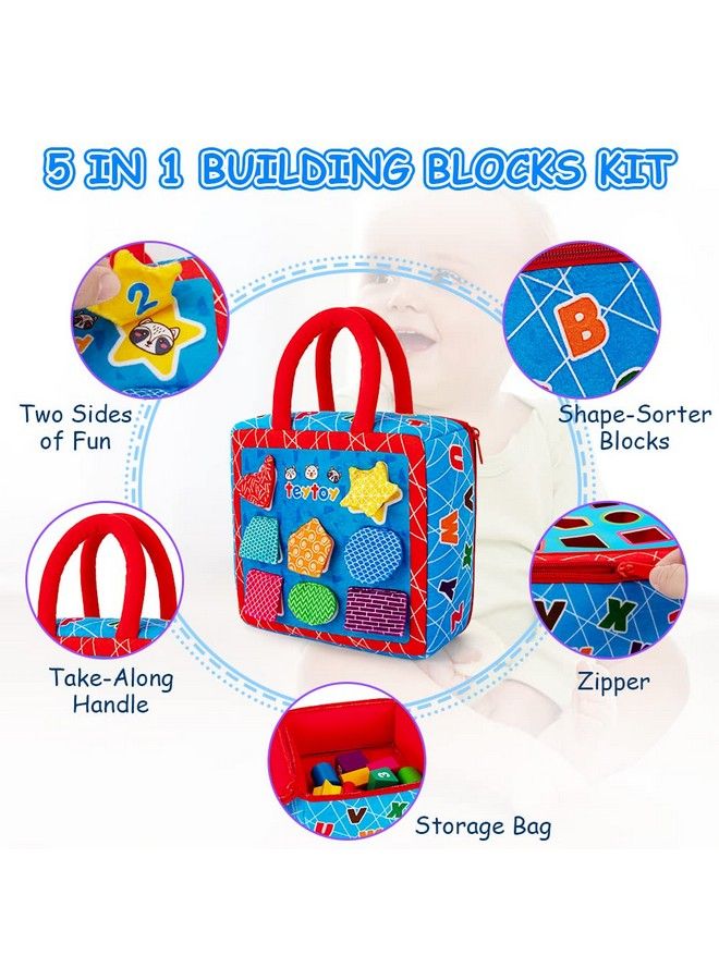 Shape Sorter Toys With 2Sided Activity Bag And 8 Textured Shape Blocks Develop Sensory Fine Motor Skills Game Child Development Preschool Baby Toy For 612 Months And Older