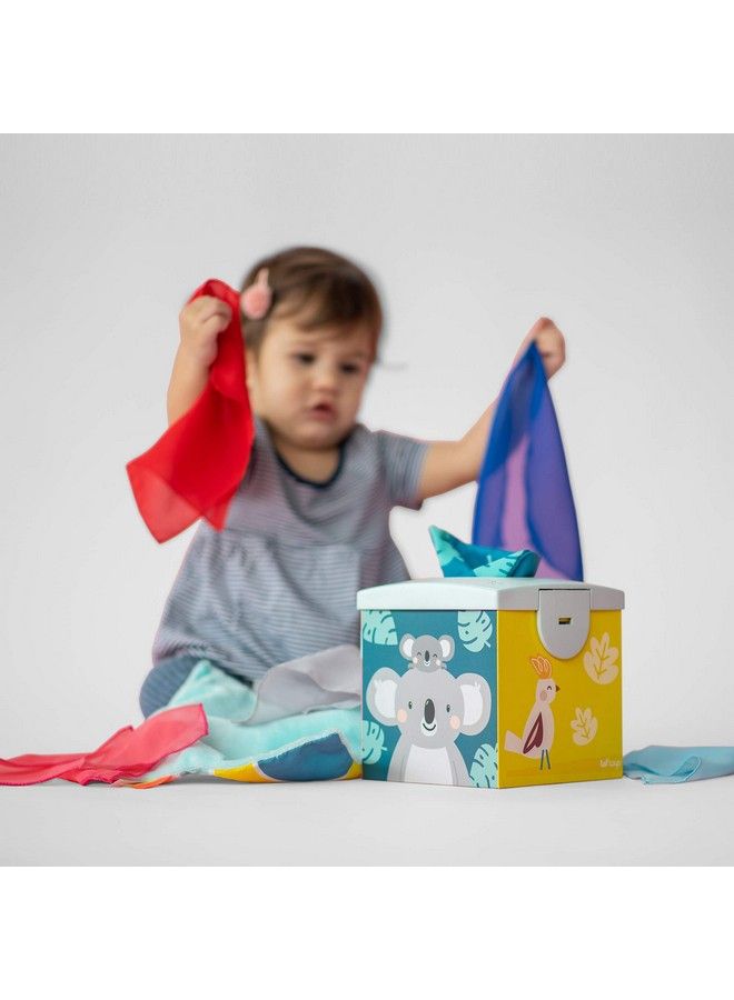 Sensory Crinkle Tissue Box For Toddlers. Made Of Strong Durable Cardboard Box & Plastic Lid Stem Montessori Toy Colorful Soft Scarves And Crinkling Blankies Educational & Sensory Development