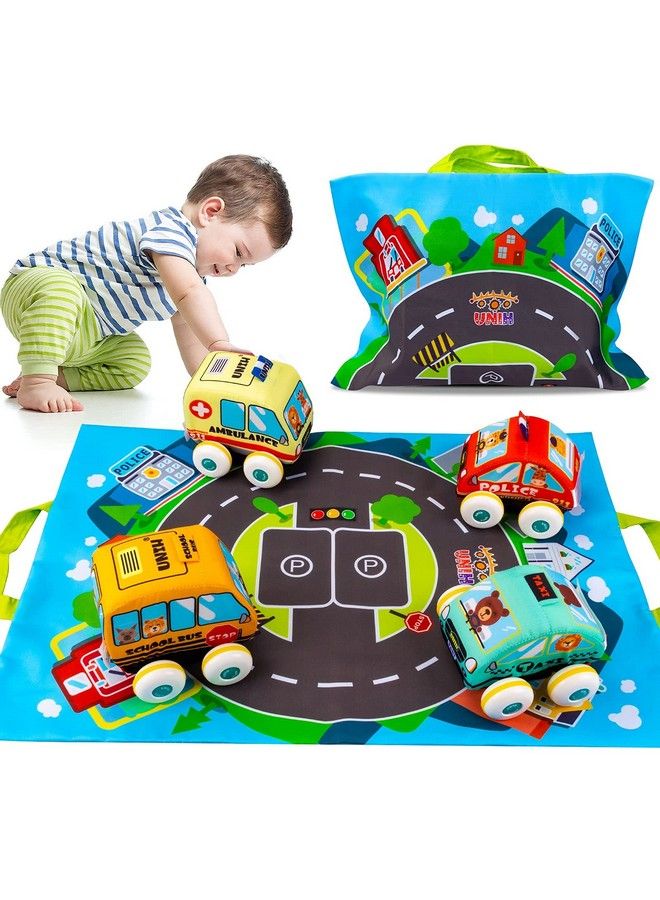 Car Toys For 1 Year Old Boy Soft Baby Toys Set Pull Back Vehicle Car Set Birthday Gifts Toys For Baby Toddlers Age 1 2 3 Year Old