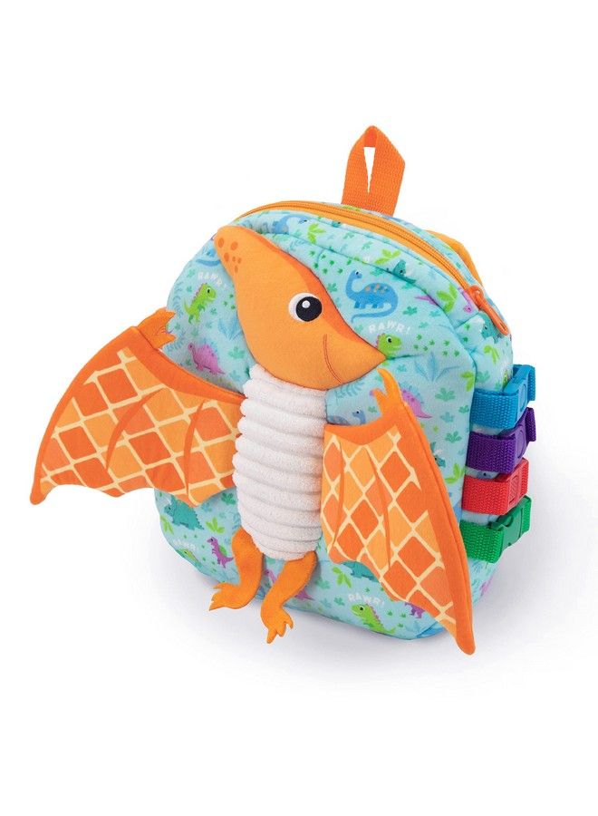 Breezy Pterodactyl Dinosaur Backpack Educational Pre K Learning Activity Toy Develop Fine Motor Skills Great Gift For Toddlers And Kids