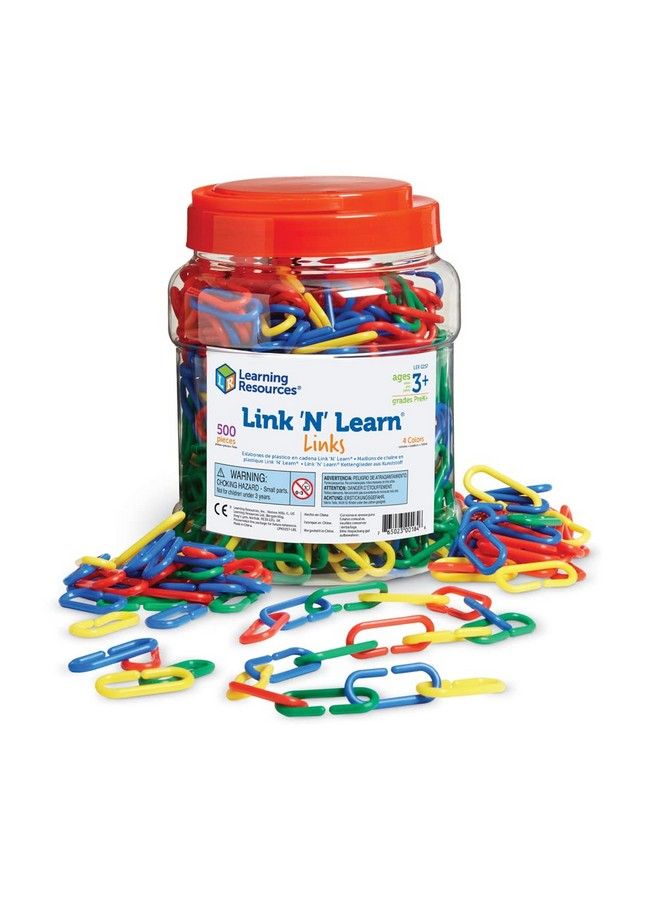 Link 'N' Learn Links 500 Pieces Ages 3+ Preschool Learning Supplies Toddler Learning Toys