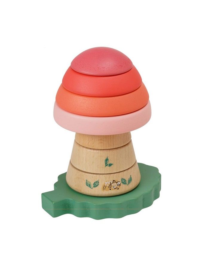 Folklore Fun Gi Magnetic Wooden Toadstool Shaped Stacking Toy For Babies 12 Months And Up