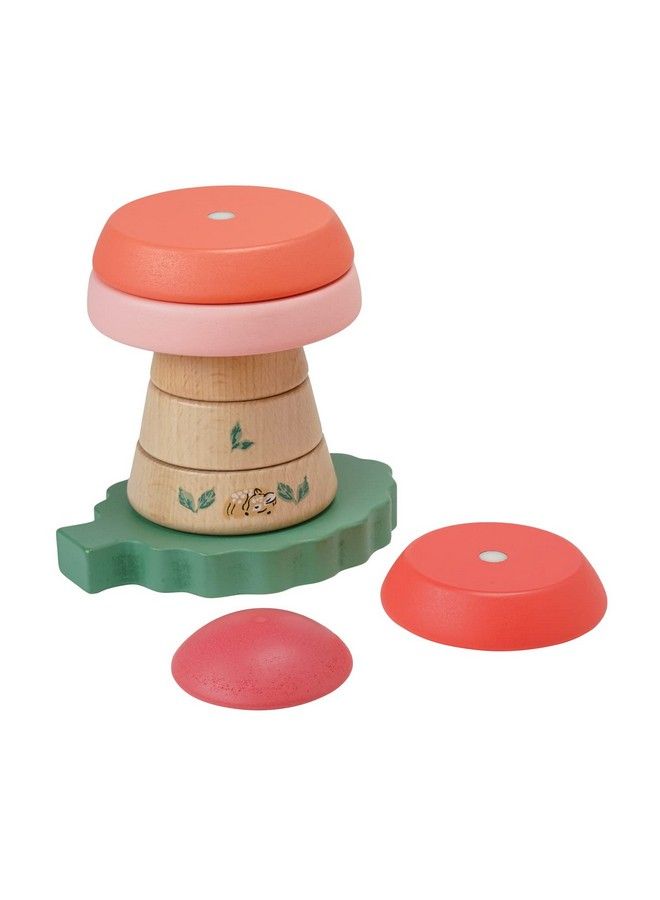 Folklore Fun Gi Magnetic Wooden Toadstool Shaped Stacking Toy For Babies 12 Months And Up