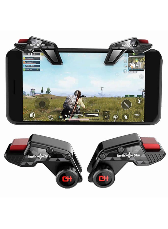 2Pcs S8 Mobile Phone Game Controller Fire Button Shoot Trigger Handle for PUBG - wireless