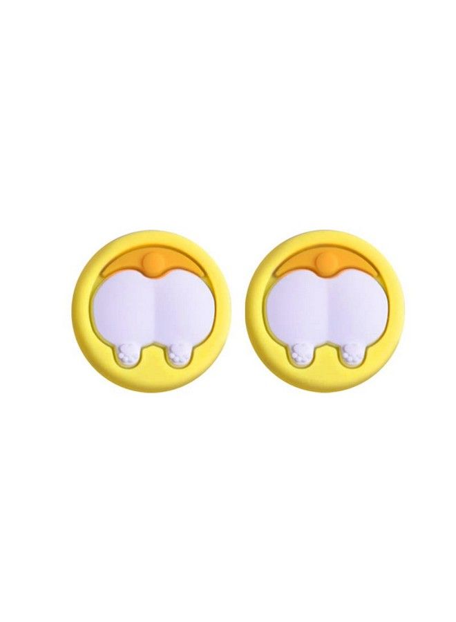 Corgi Buttocks Cute Switch Thumb Grip Caps Controller Thumbstick Grips Caps Covers For Joystick Switch & Lite Ns Joy Con Grip Analog Joystick Accessories (Yellow)
