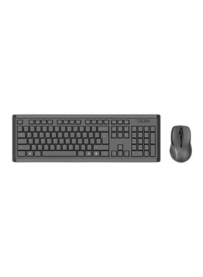 Ultra Slim Wireless Keyboard And Mouse Set Black