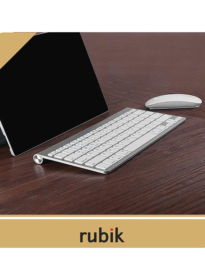 2.4Ghz Wireless Keyboard And Mouse Set Silver