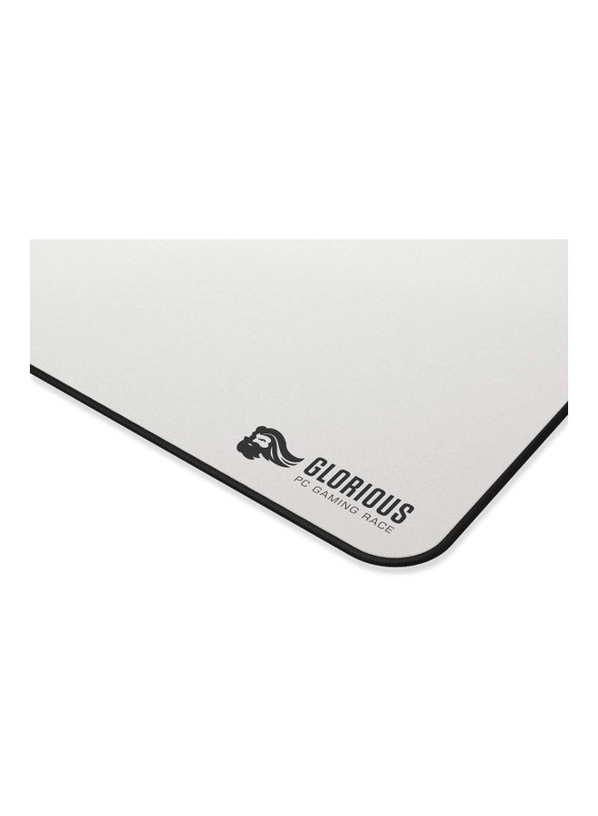 Glorious Large Gaming Mouse Pad for Desk - Rubber Base Computer Mouse Mat - Durable Mouse Mat - Cloth Mousepad with Stitched Edges - White Cloth Mousepad | 11