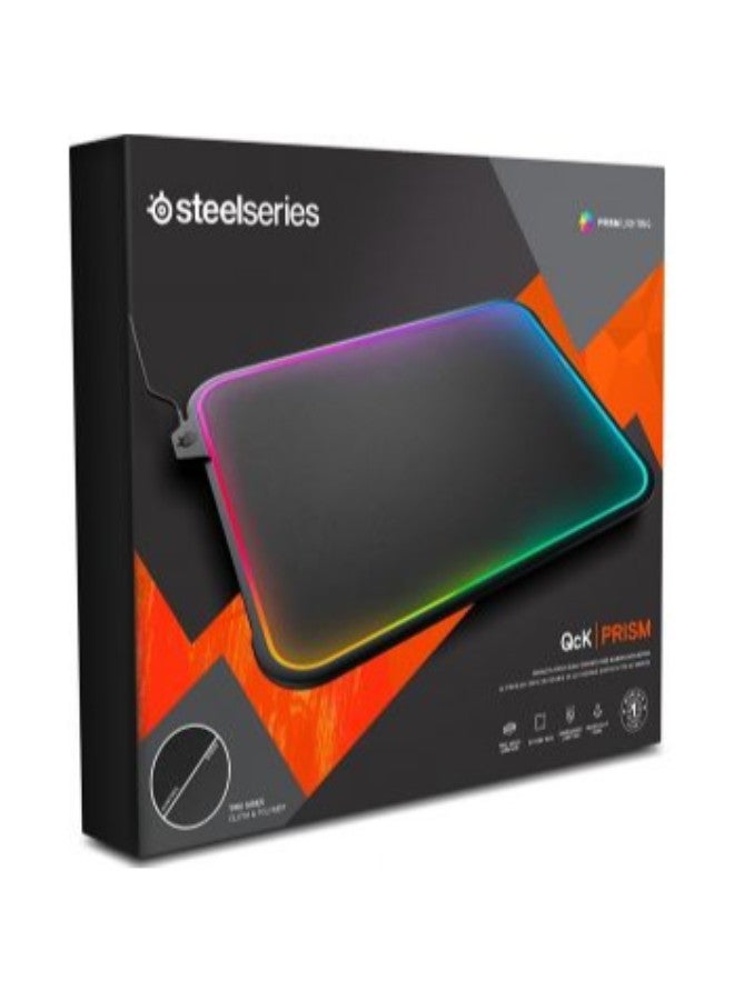 Steelseries QcK Prism Gaming Mouse Pad 360-Degree 12 Zone Prism RGB Illumination