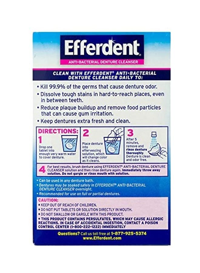 126- Count Anti-Bacterial Dental Cleanser Tablets Multicolour