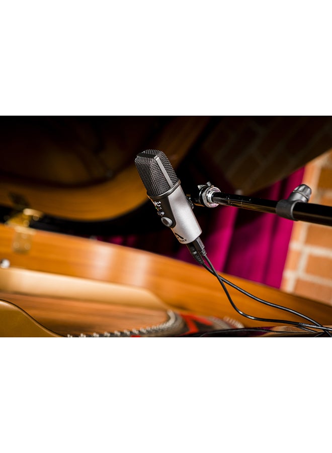 MiC Plus - USB Microphone for iPad, iPhone, Mac and PC MICPLUS Silver/Black