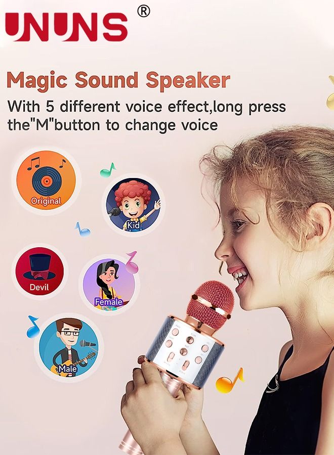 Wireless Bluetooth Microphone,Portable Handheld Mic Speaker For All Smartphones,Gifts For Girls Kids Adults All Age