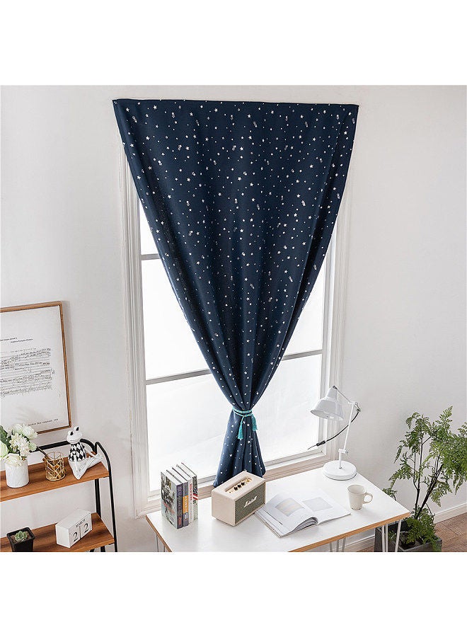 1PC Curtain Home Hot Silver Stars Blackout Double Sided Velcro Curtain Fabric Home Decoration for Living Room Bedroom