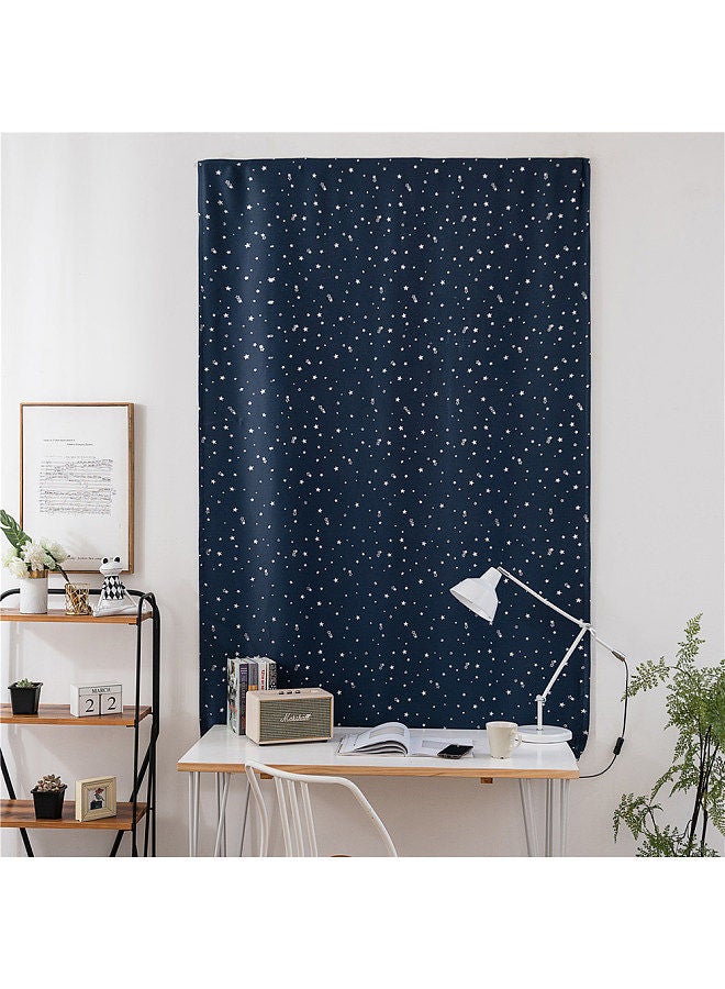 1PC Curtain Home Hot Silver Stars Blackout Double Sided Velcro Curtain Fabric Home Decoration for Living Room Bedroom