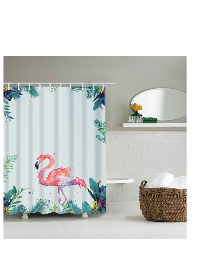 Shower Curtains, Multifunctional Decorations Shower Curtain Waterproof Bathroom Shower Curtain with 12 Hook , Durable Waterproof Bath Curtain