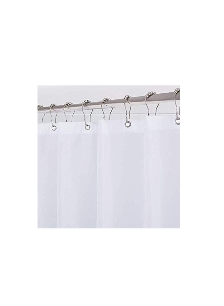 Shower Curtains for Bathroom - Tropical Leaves Plant on White Background Odorless Curtain for Bathroom Showers and Bathtubs, 72 x 72 inches Long, Hooks Included