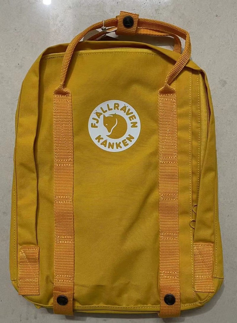 Classic Casual Backpack School Bag Yellow