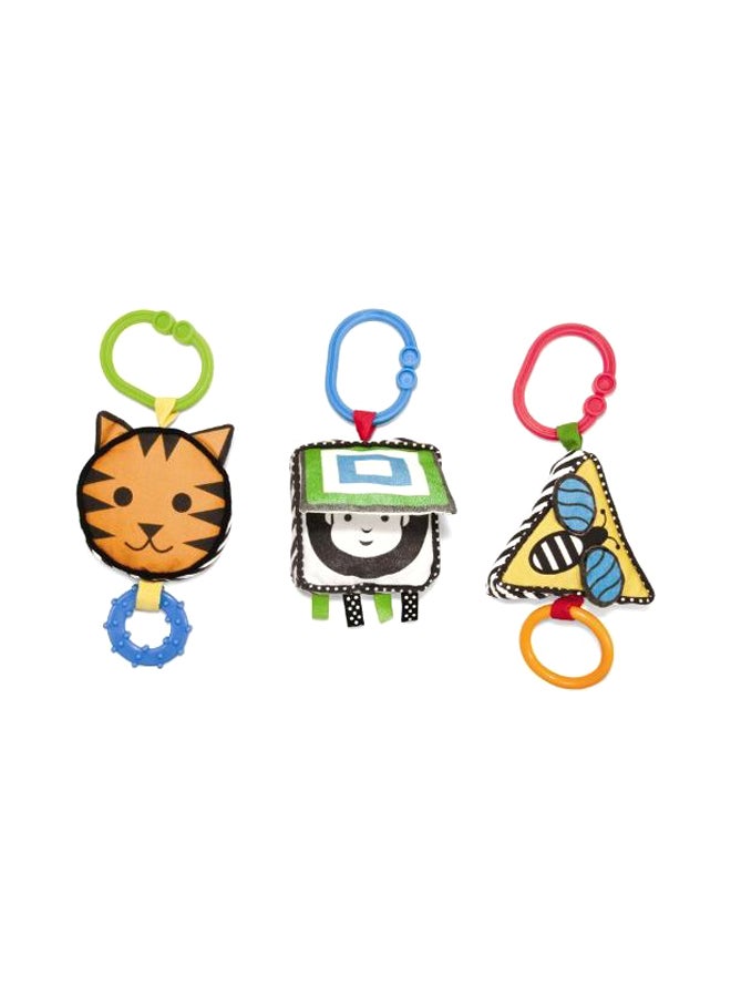 3-Piece Clip And Discover Shapes Stroller Toy 210490