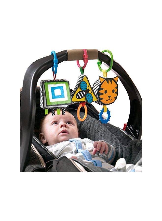 3-Piece Clip And Discover Shapes Stroller Toy 210490